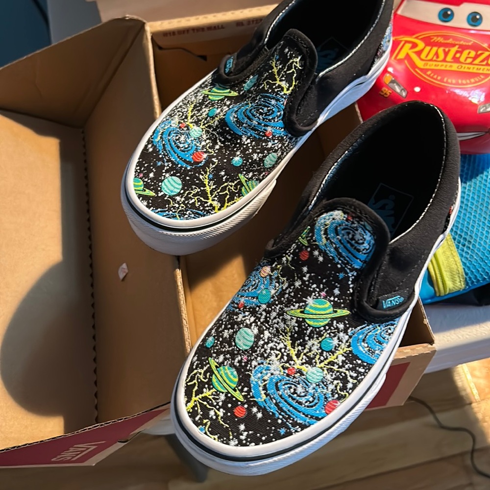 Vans slip ons galaxy